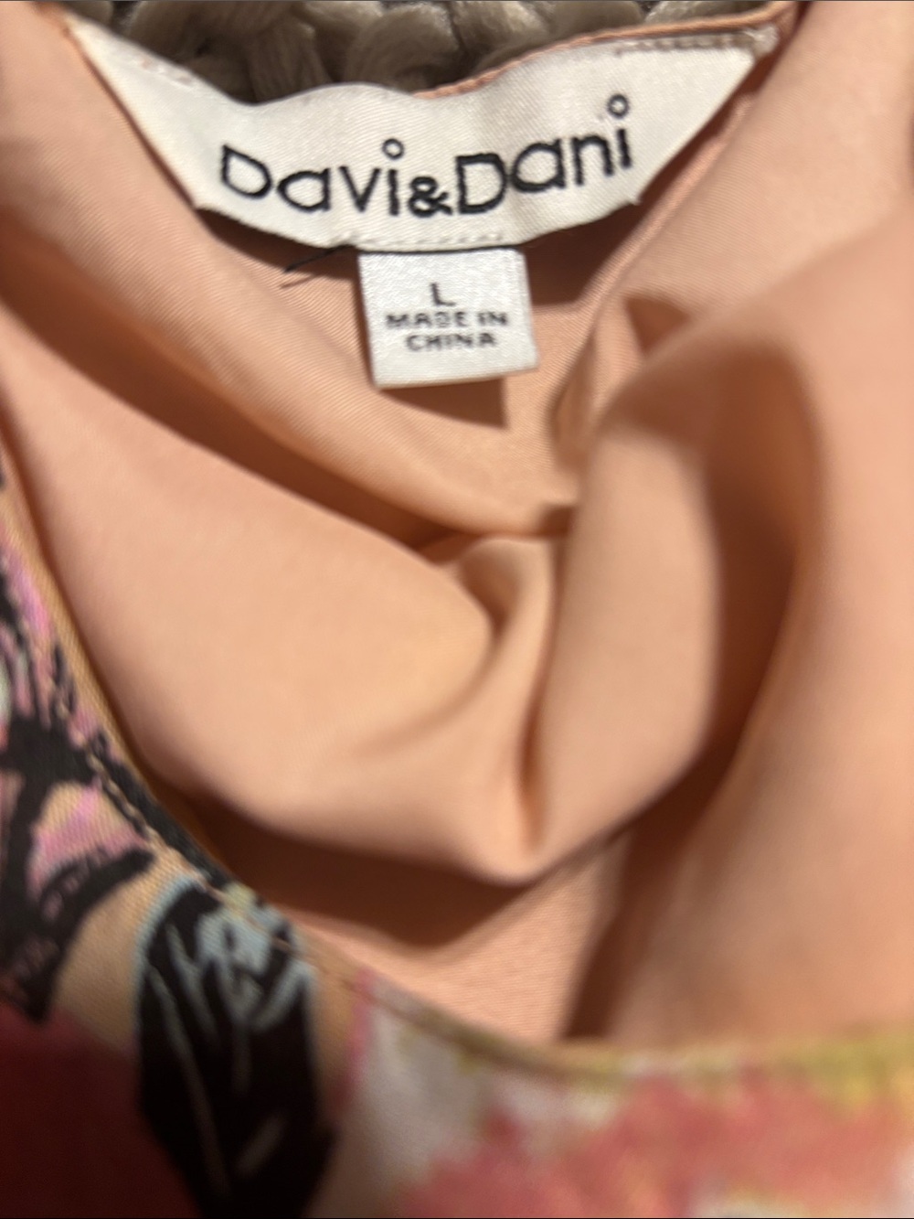 DAVI & DANI Pink and Tan Sleeveless Maxi Sundress - Picture 3 of 4